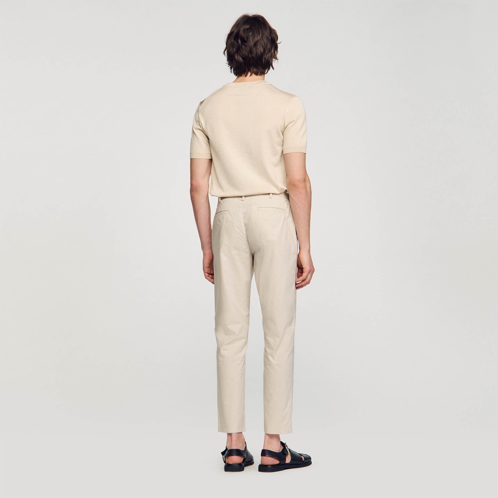 COTTON CARROT-CUT TROUSERS - 6