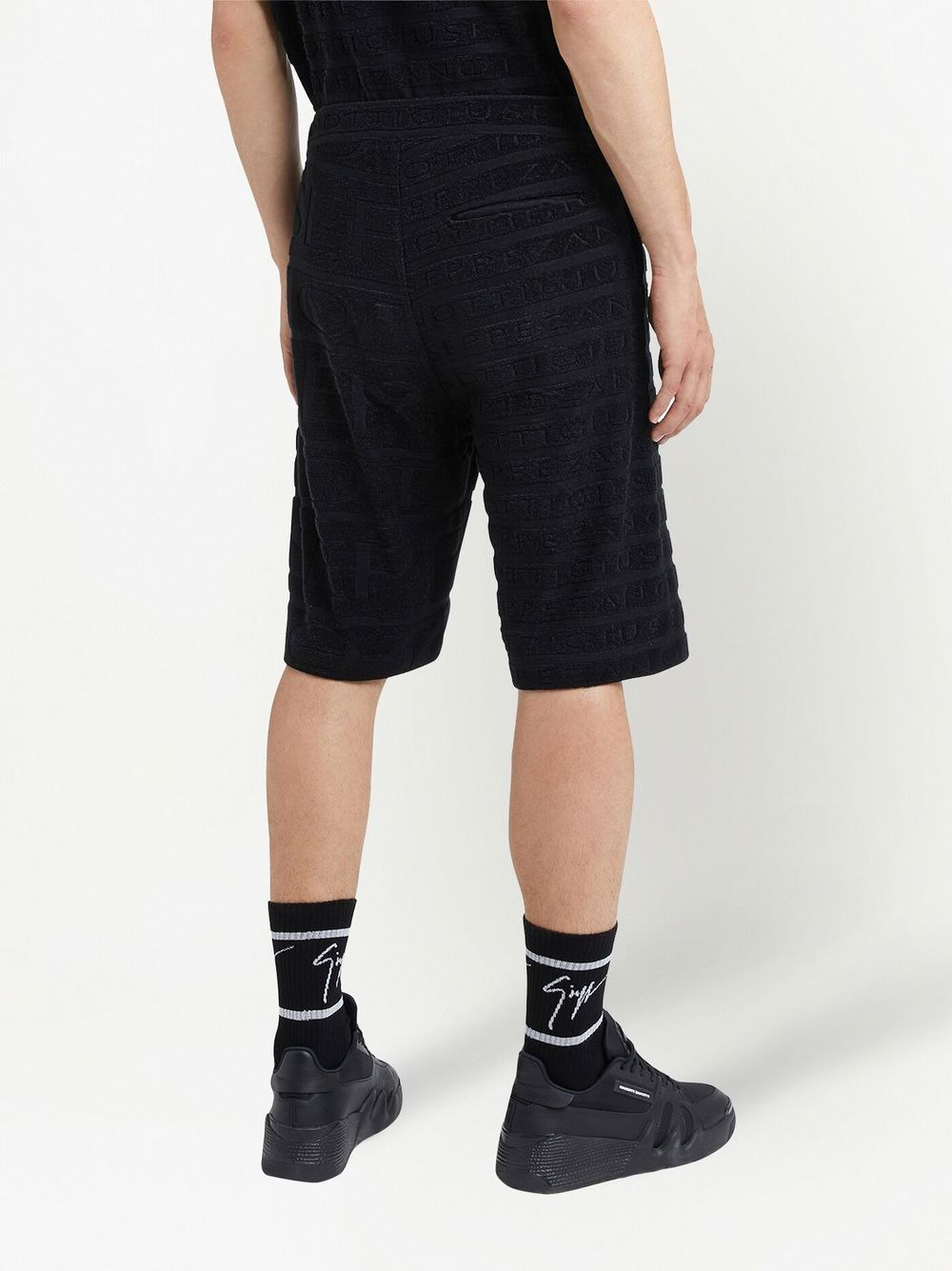 logo terry-cloth Bermuda shorts - 4
