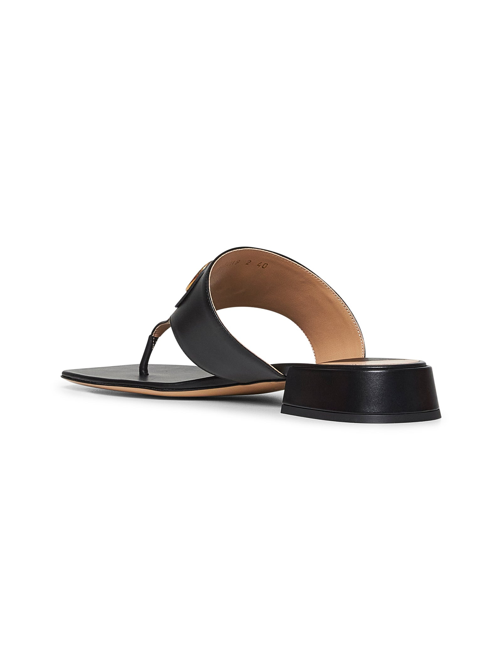 Valentino Garavani Women Black Vlogo Signature Thong Sandals - 3