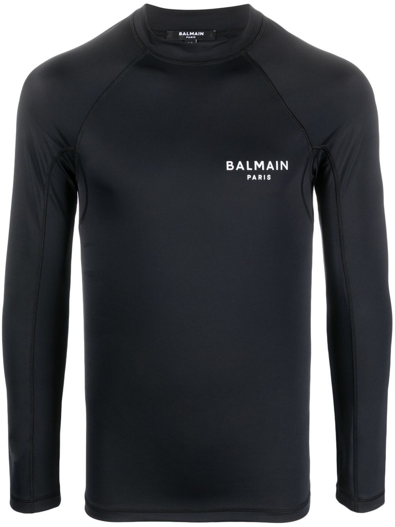 logo-print long-sleeve T-shirt 1