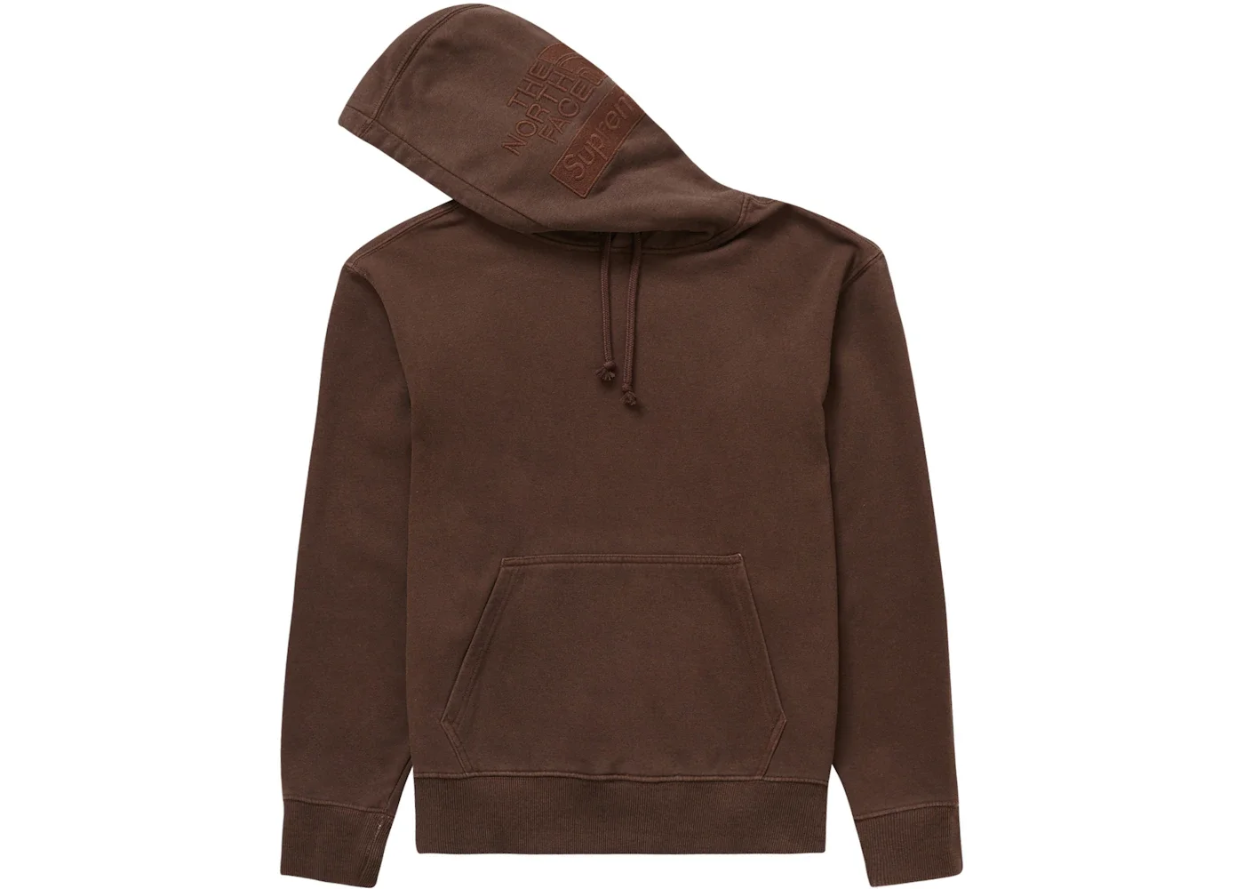 Supreme The North Face Pigment Printed Hooded Sweatshirt Brown - 1