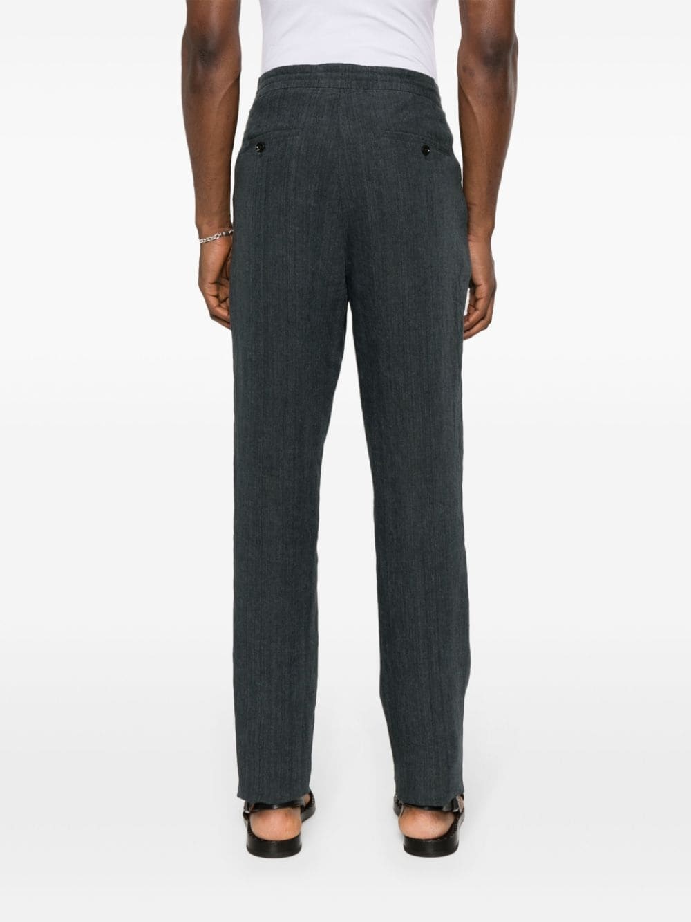 linen chino trousers - 4