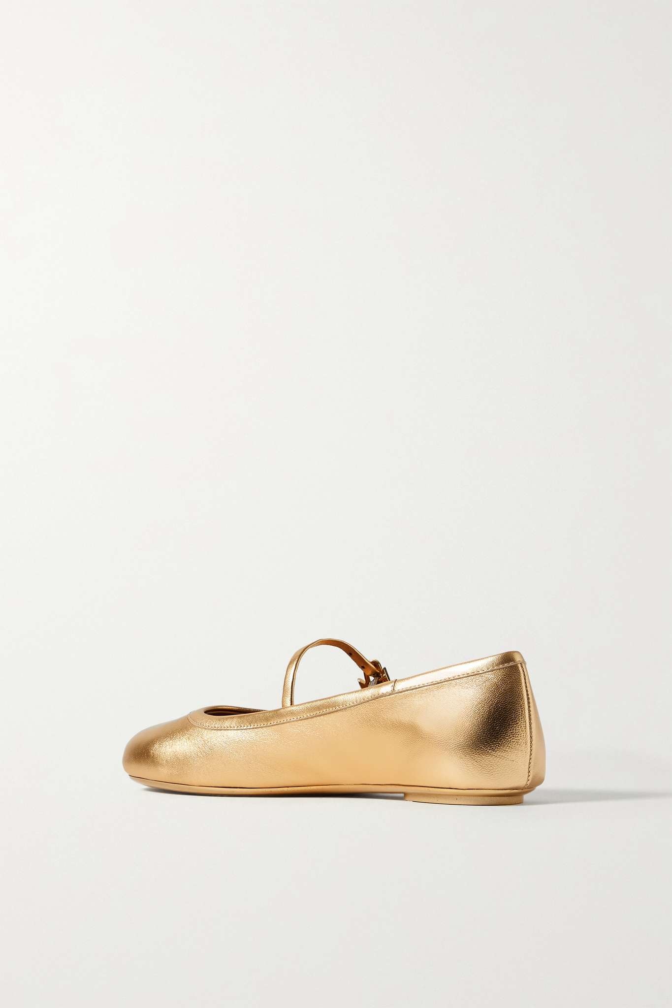 Carla metallic leather Mary Jane flats - 3