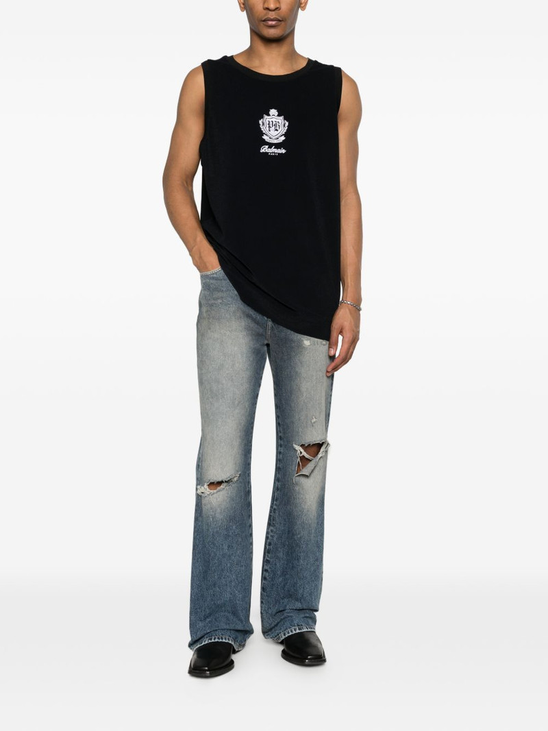 Balmain logo-embroidered tank top outlook