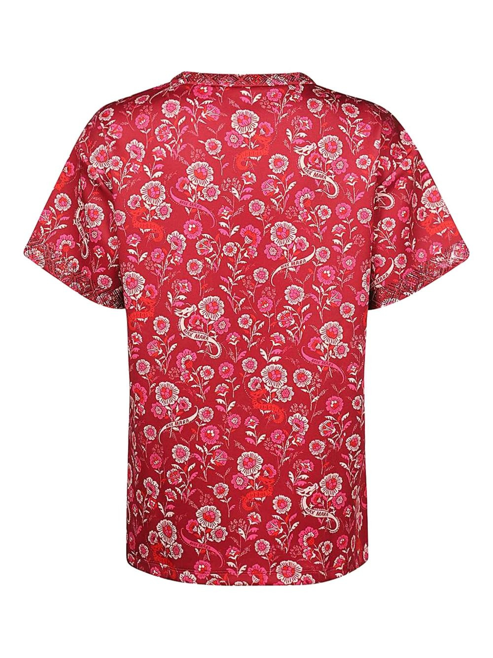 floral-print crew-neck T-shirt - 1