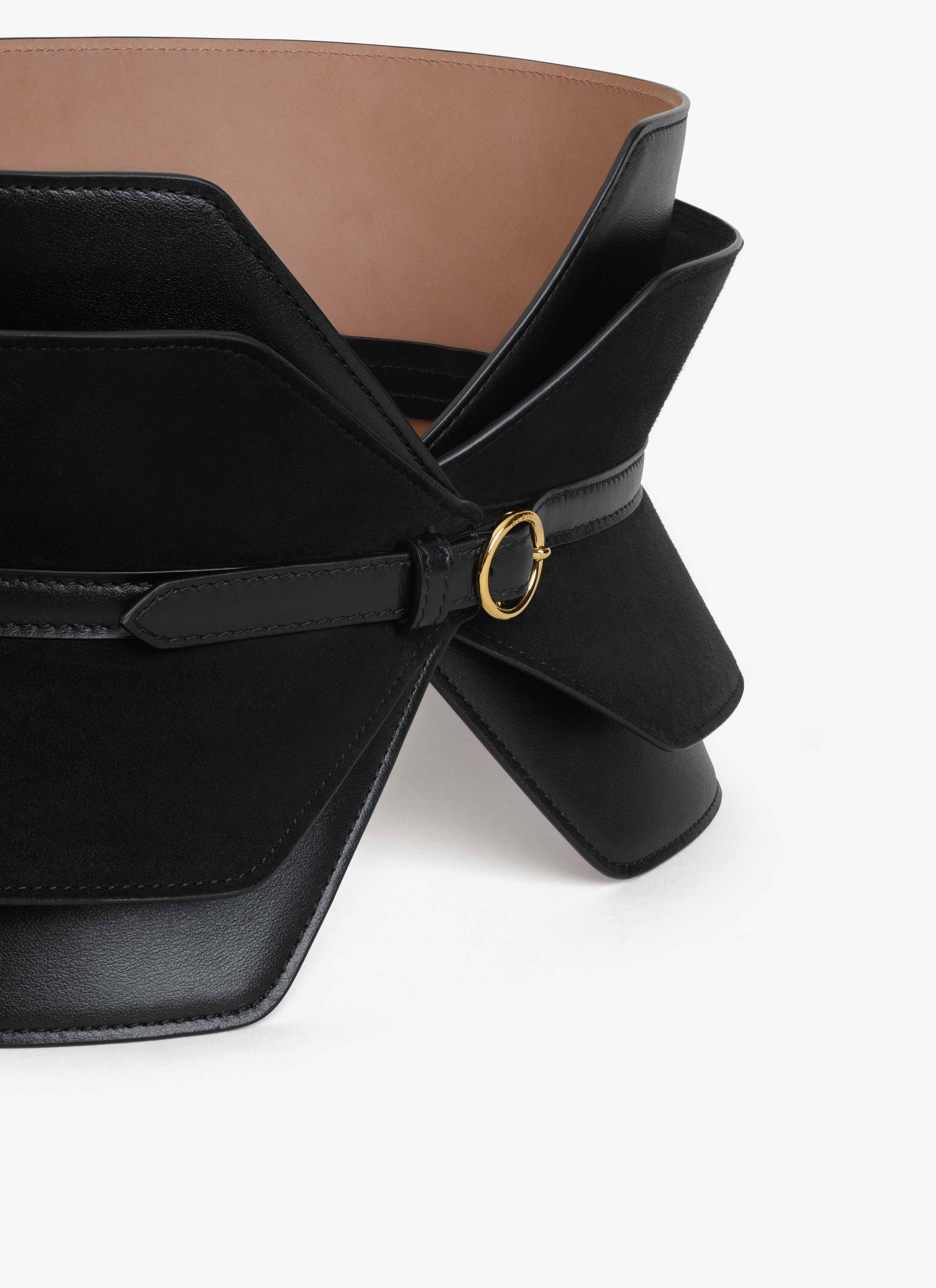 DOUBLE BUSTIER BELT IN CALFSKIN AND GOATSKIN - 4