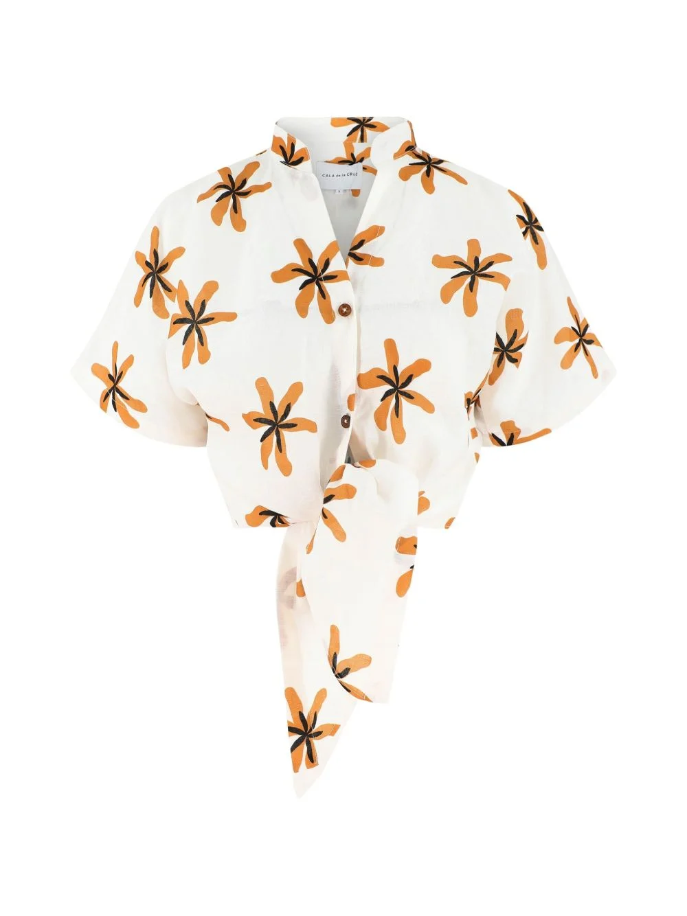 tie-detail floral-print top - 1