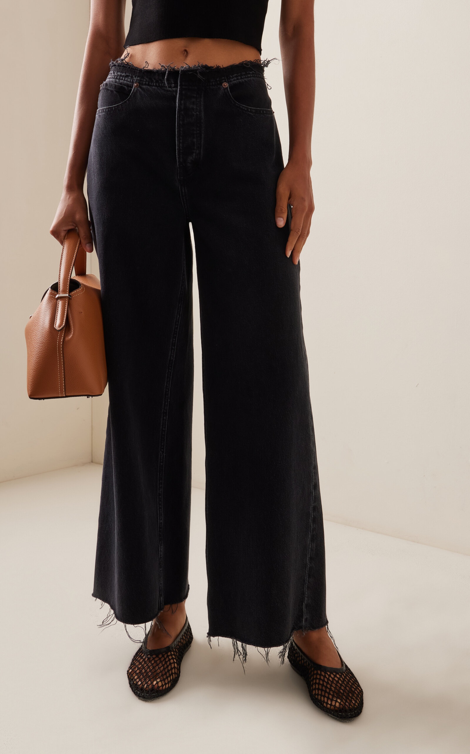 The Baggy Rigid Low-Rise Wide-Leg Jeans black - 3