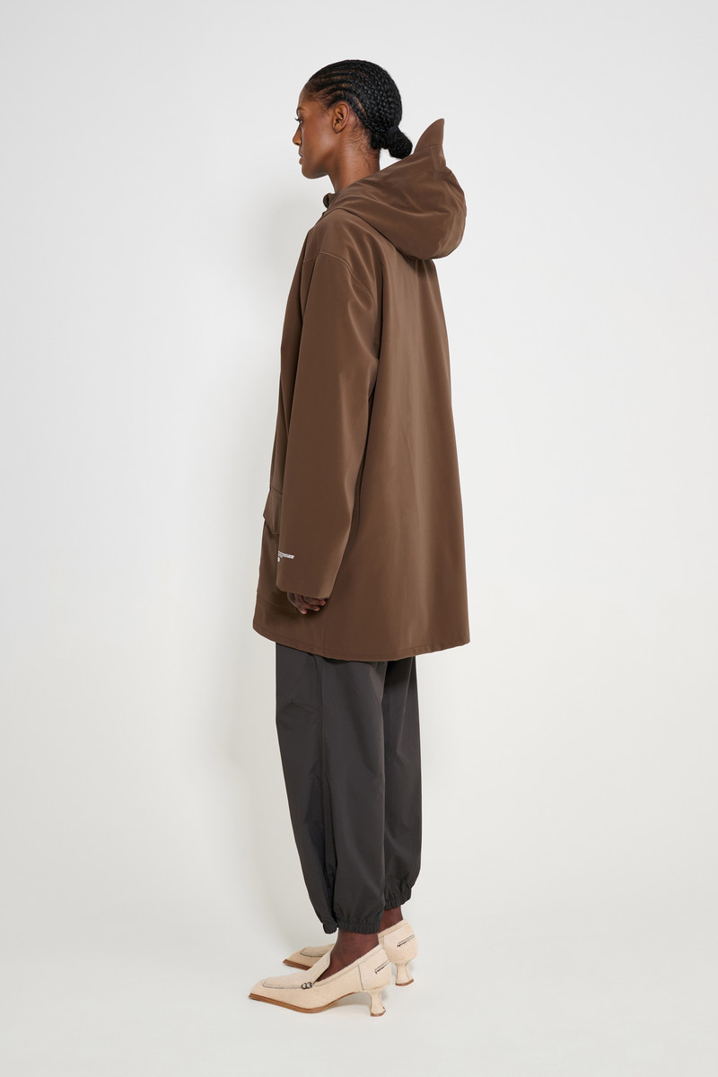 Stutterheim Stockholm Patch Raincoat Dark Brown outlook
