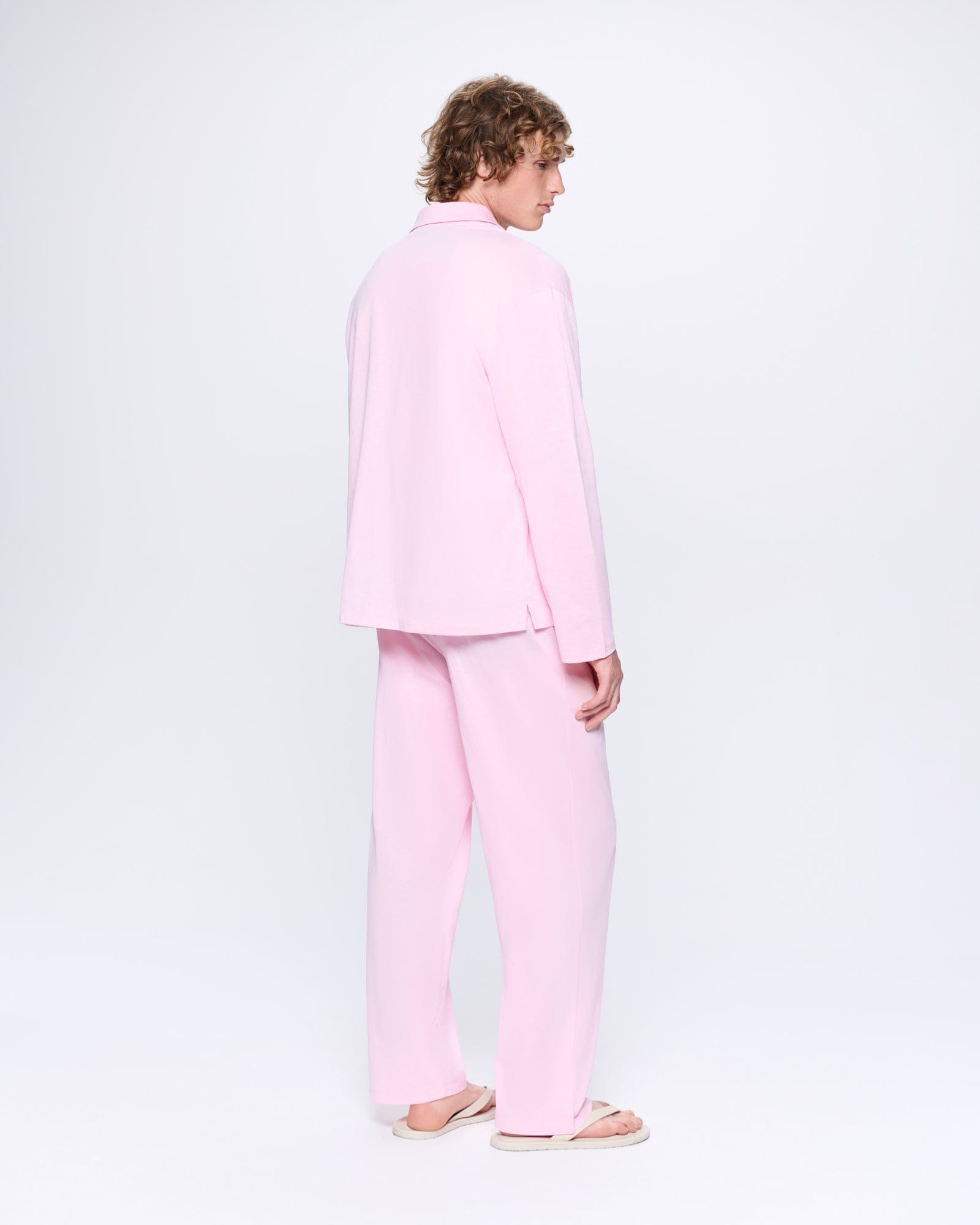 Mens 365 Lightweight Long Pyjama Set  - Magnolia Pink - 5