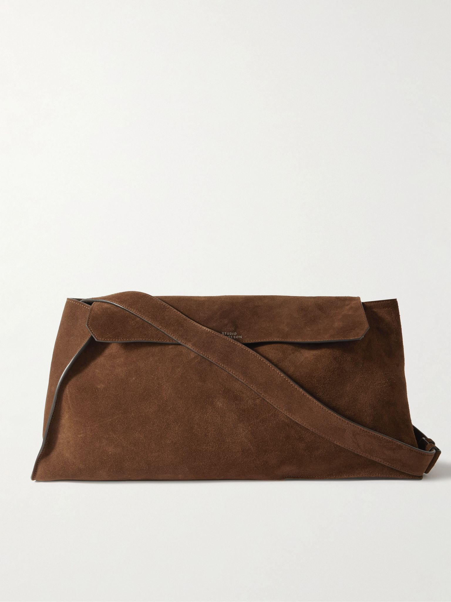 Shiboru Suede Messenger Bag Brown - 1
