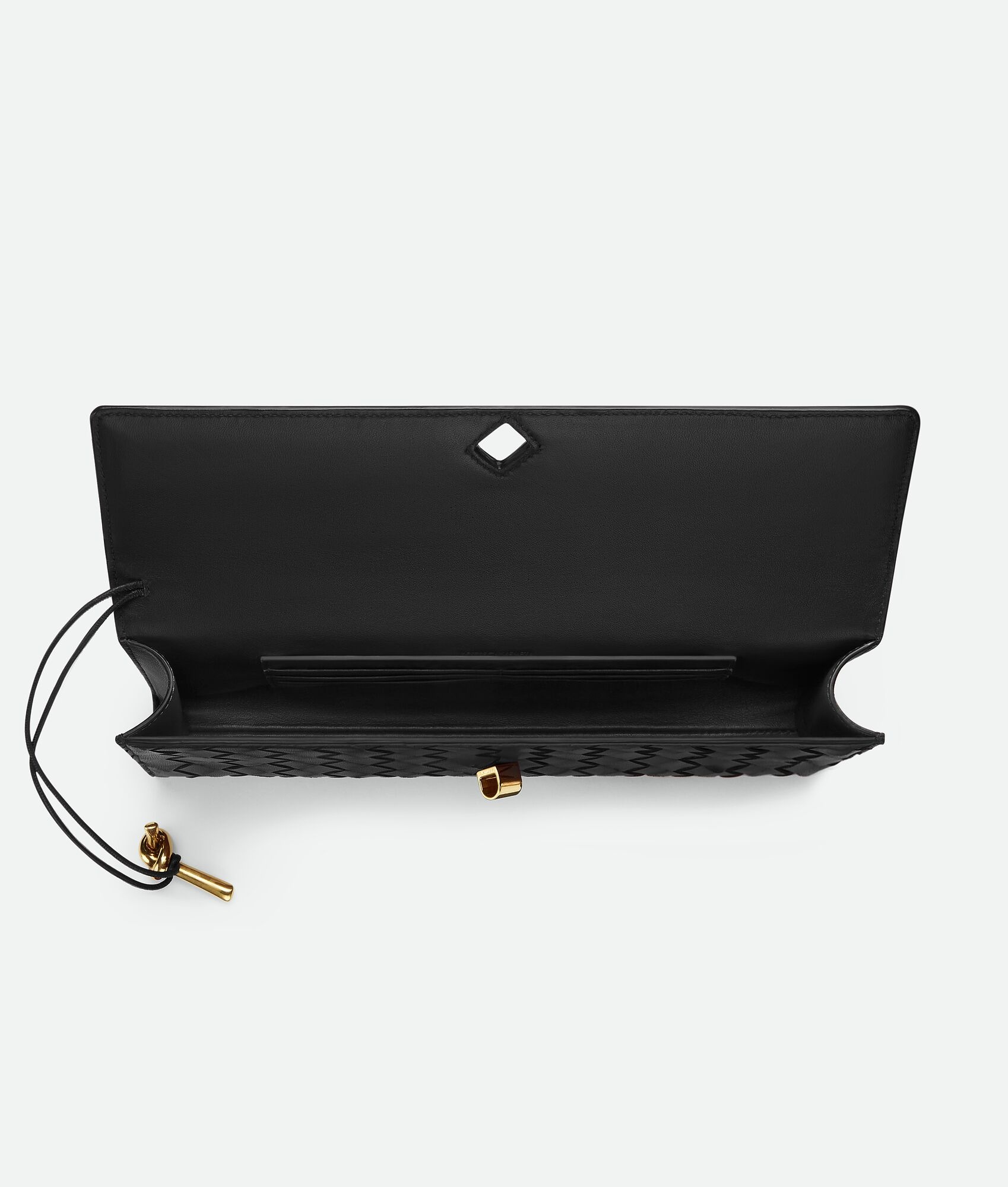 Bottega Veneta – Andiamo Long Clutch With Handle – Black - 3