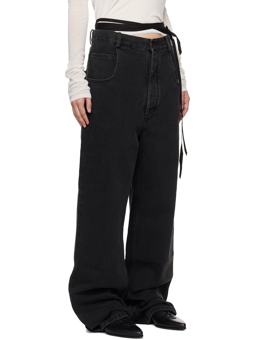 Black Polly 5 Pocket High-Comfort Jeans - 2