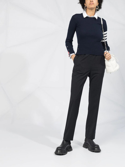 Thom Browne 4-bar crew neck jumper outlook