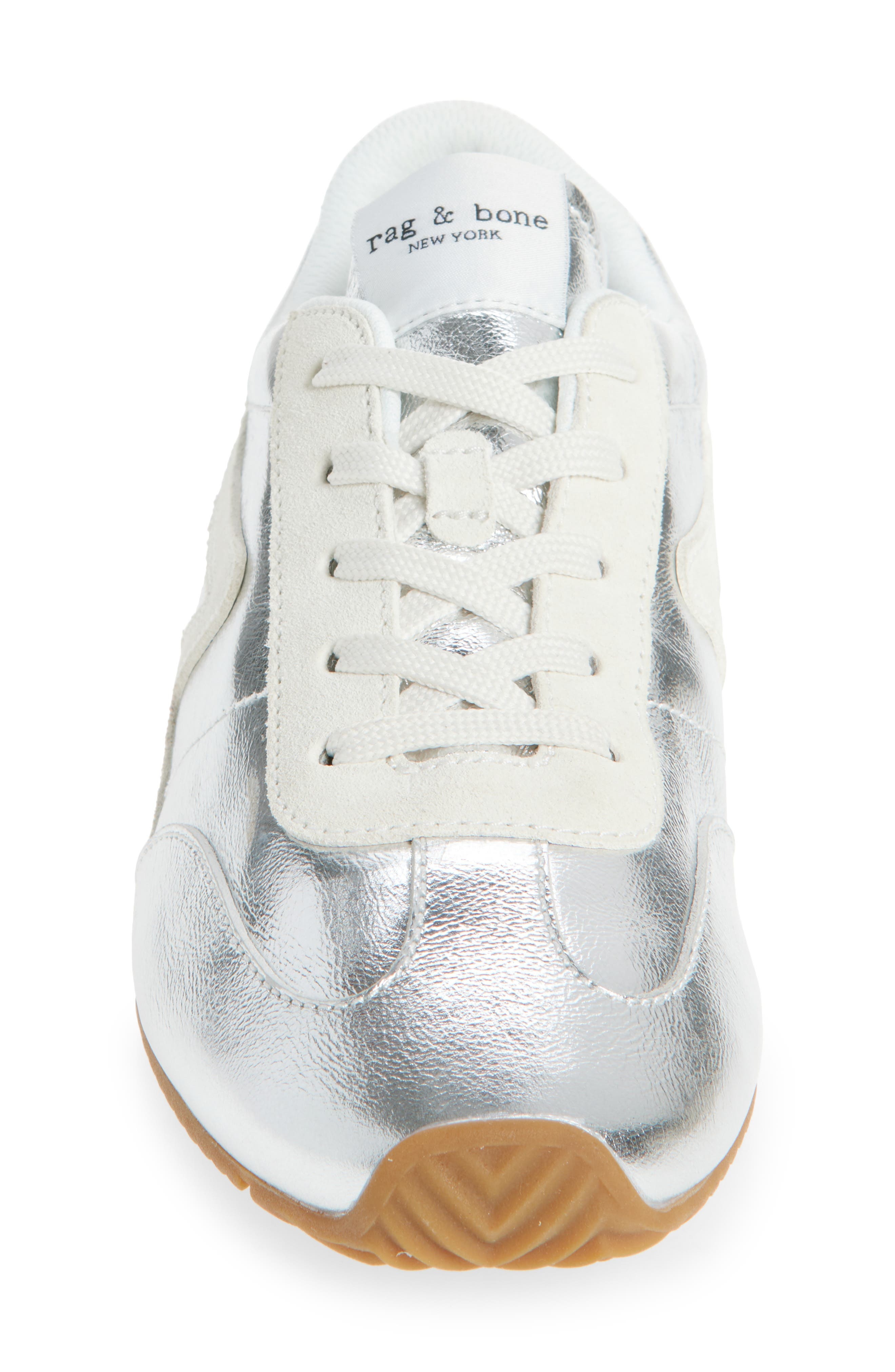 rag & bone Retro Runner Slim Ultra Sneaker in Silver at Nordstrom - 4