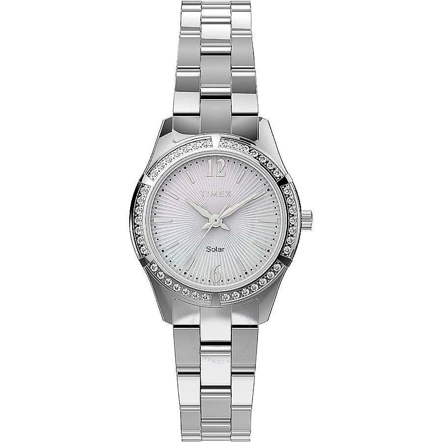 Timex - Timex Trend Crystal Silver Dial Ladies Watch TW2V39300 - 1