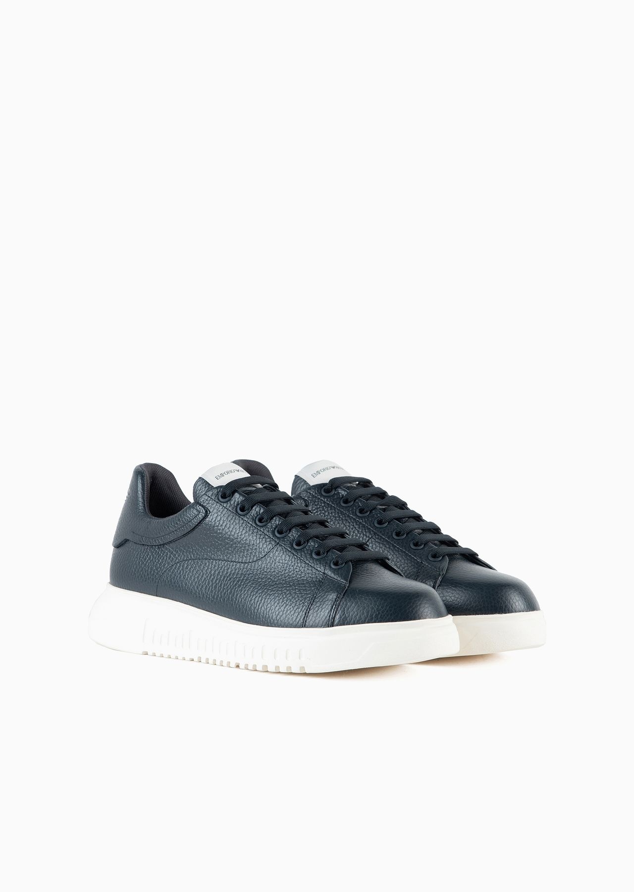 Tumbled leather sneakers - 3