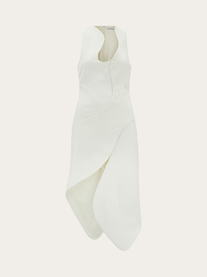 Sculptural stretch viscose dress 1