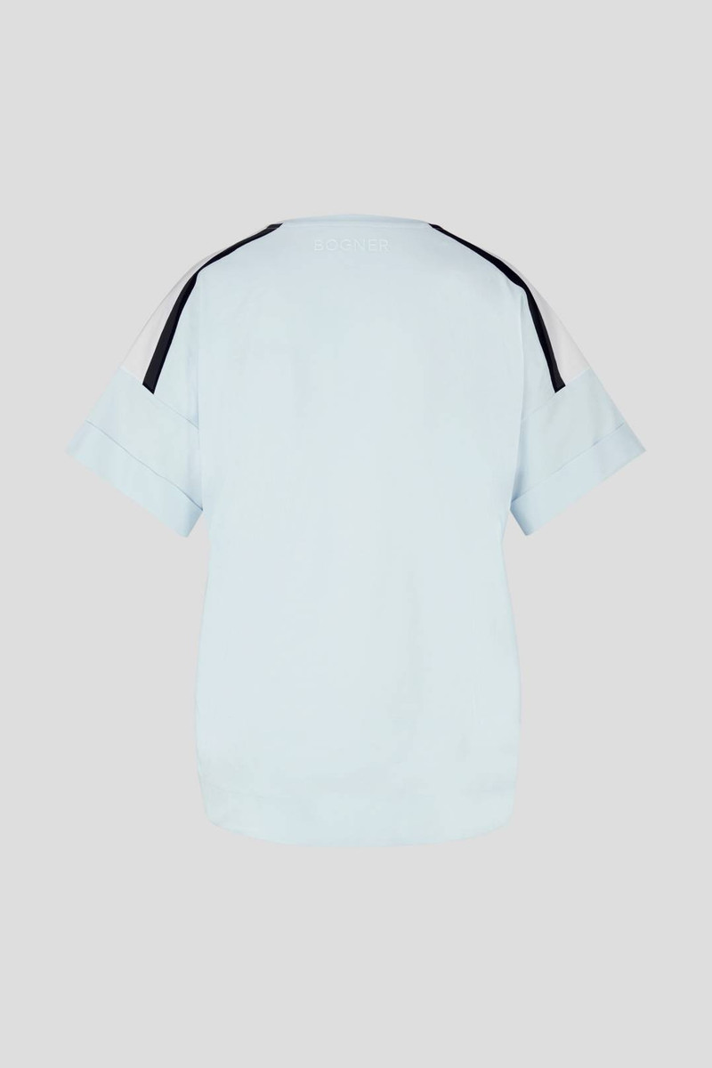 BOGNER PHILA T-SHIRT IN LIGHT BLUE/NAVY BLUE outlook