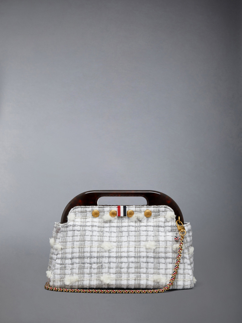 JR. TEVIOT BAG IN REPP STRIPE POUF TWEED 1