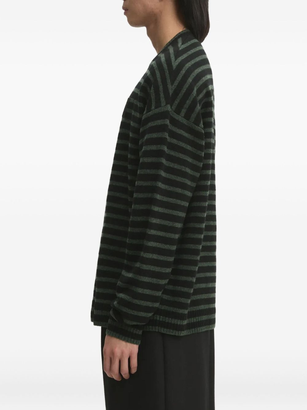 striped logo-patch jumper - 3