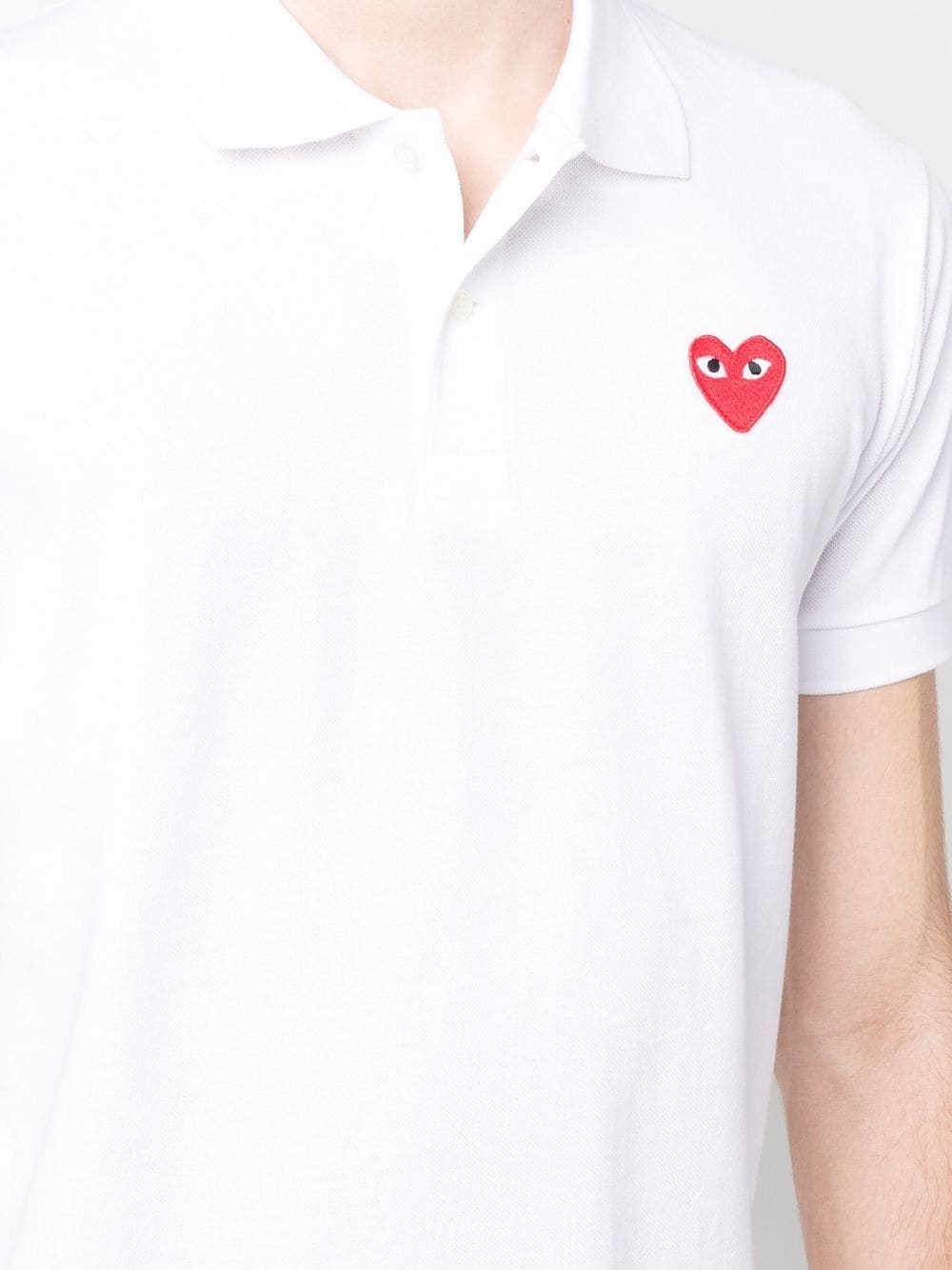 heart-logo cotton polo shirt - 5