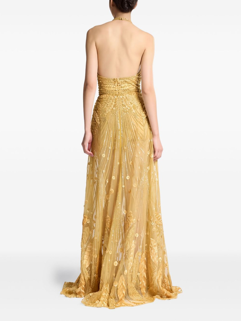 ELIE SAAB beaded halter-neck dress outlook