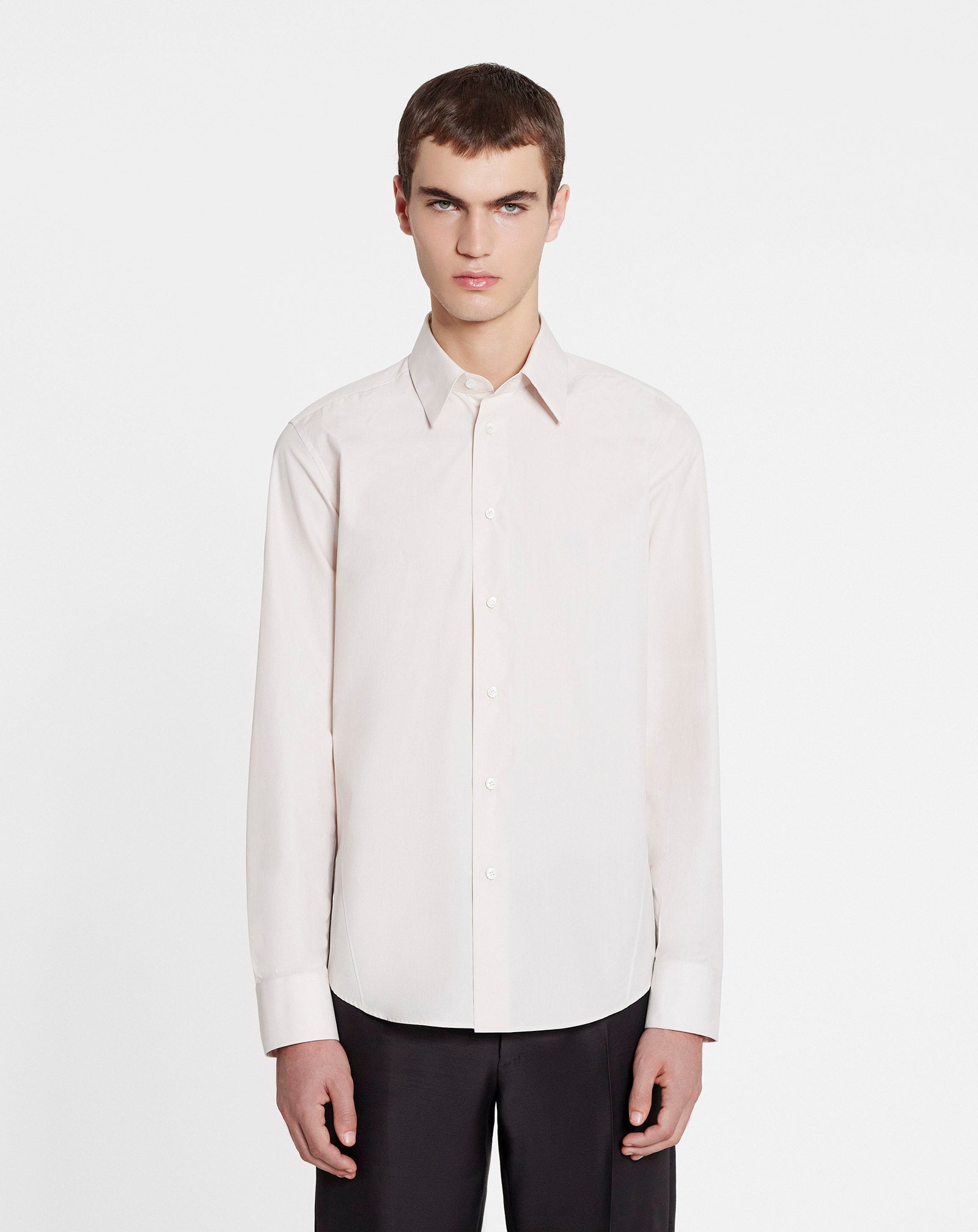 SLIM FIT SHIRT WITH VISIBLE BUTTONS - 3