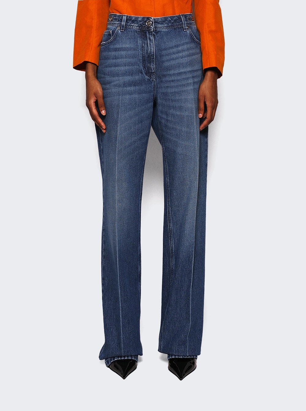 Pant Denim Stone Wash Denim Fabric With Special Compund Medium Blue - 3