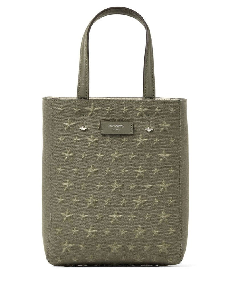 JIMMY CHOO Lenny North-South S-M
Green Embossed Canvas Tote Bag outlook