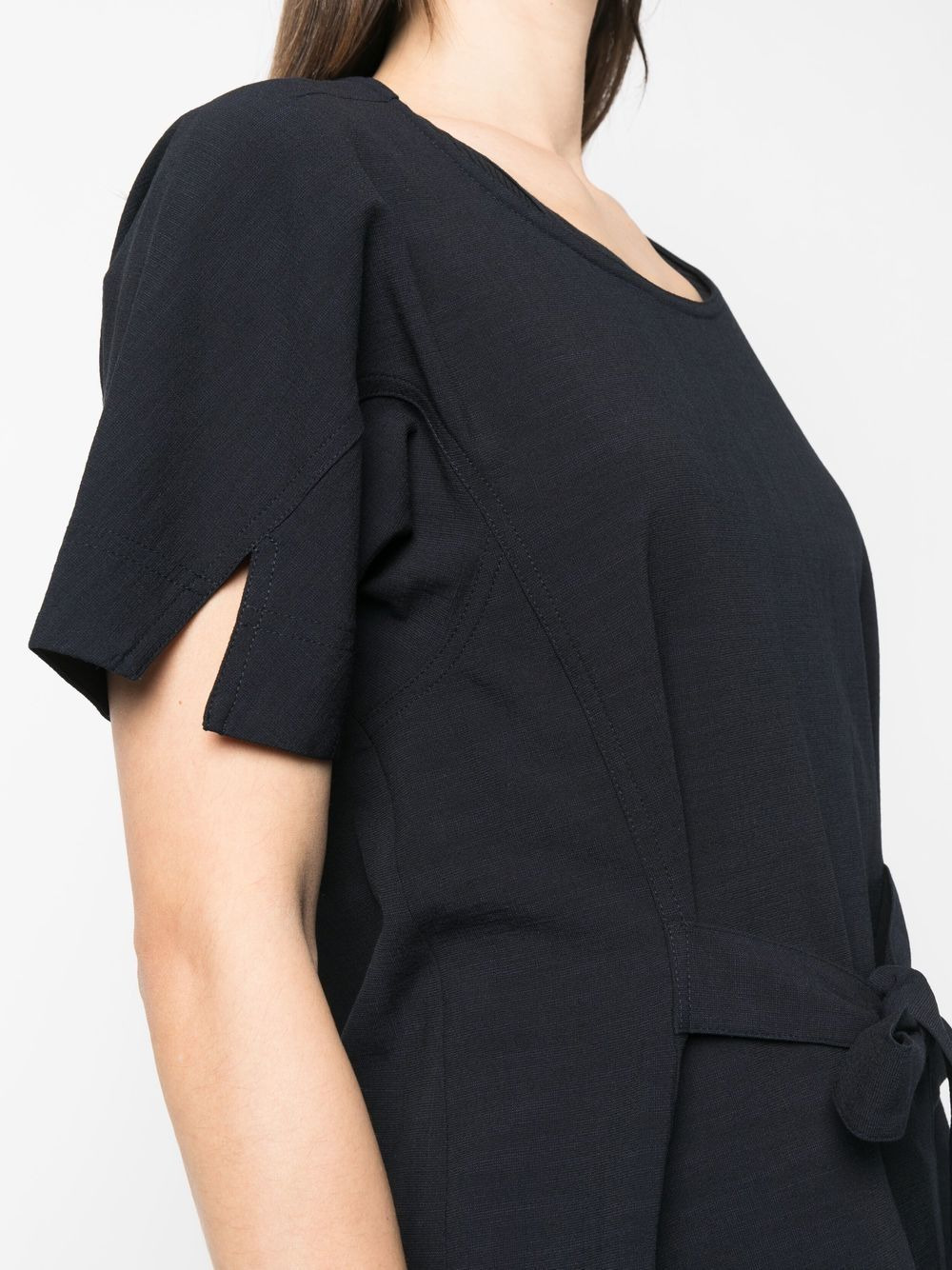 round-neck short-sleeve blouse - 5