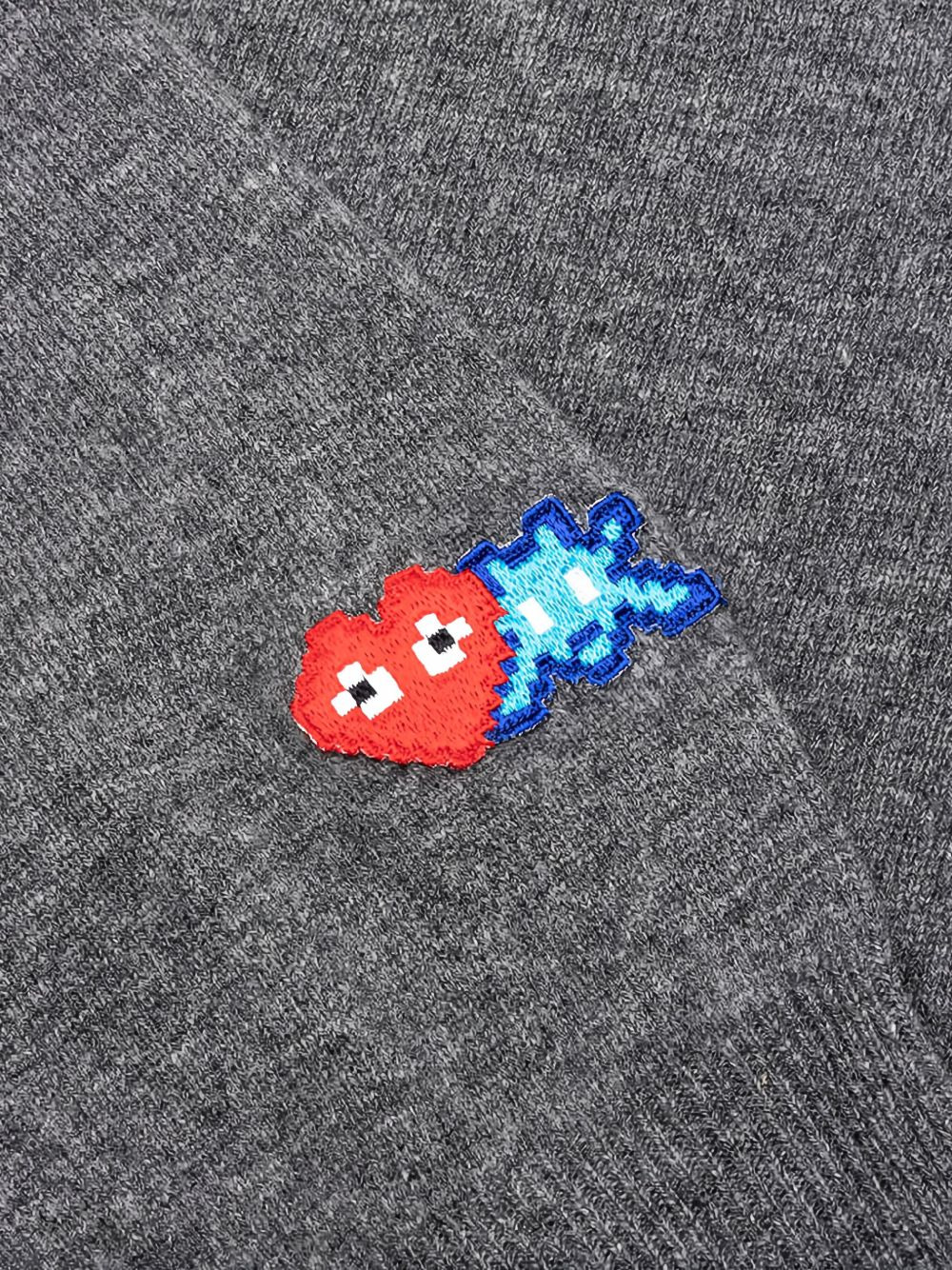x The Artist Invader heart-patch cardigan - 3