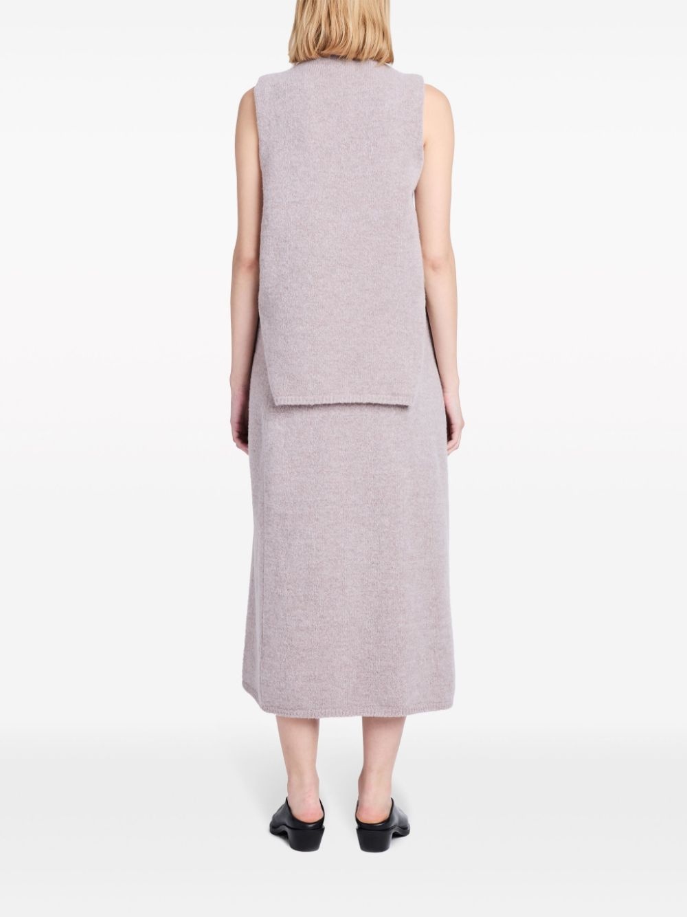 fine-knit high-waist midi skirt - 3