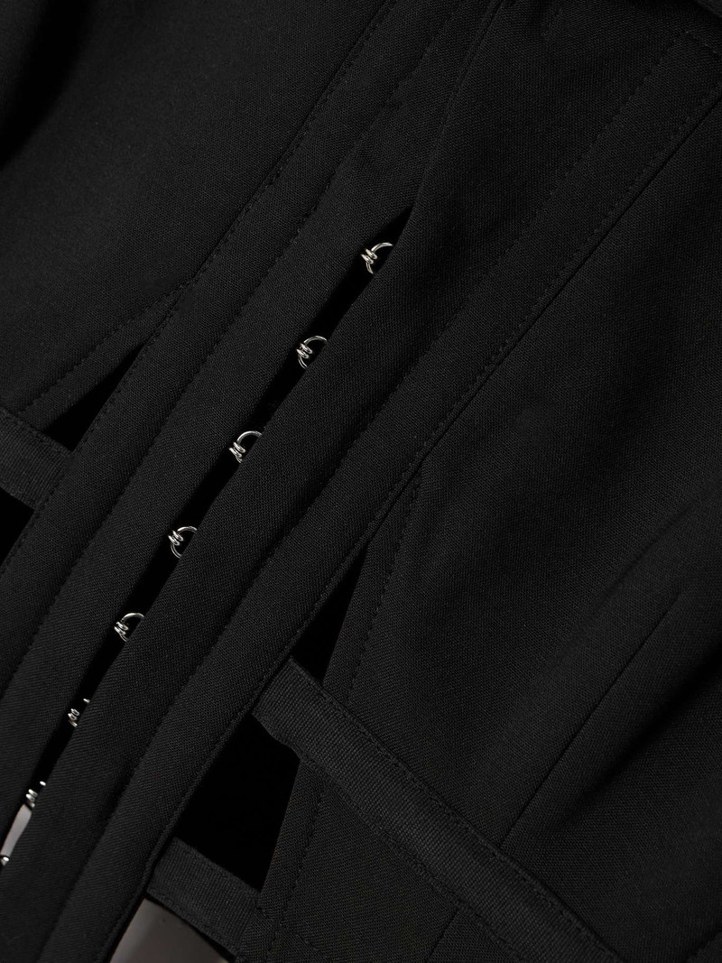 Cage grosgrain-trimmed twill blazer 4