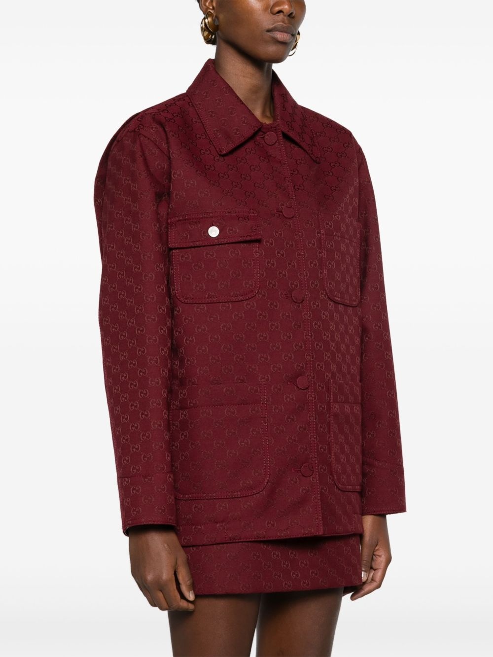 GG jacquard military jacket - 3