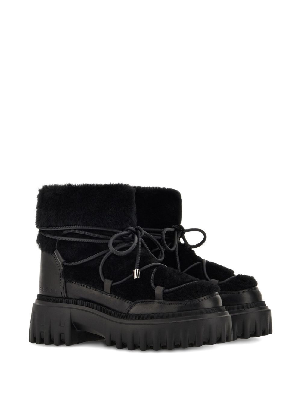 fur-trimmed boots - 2