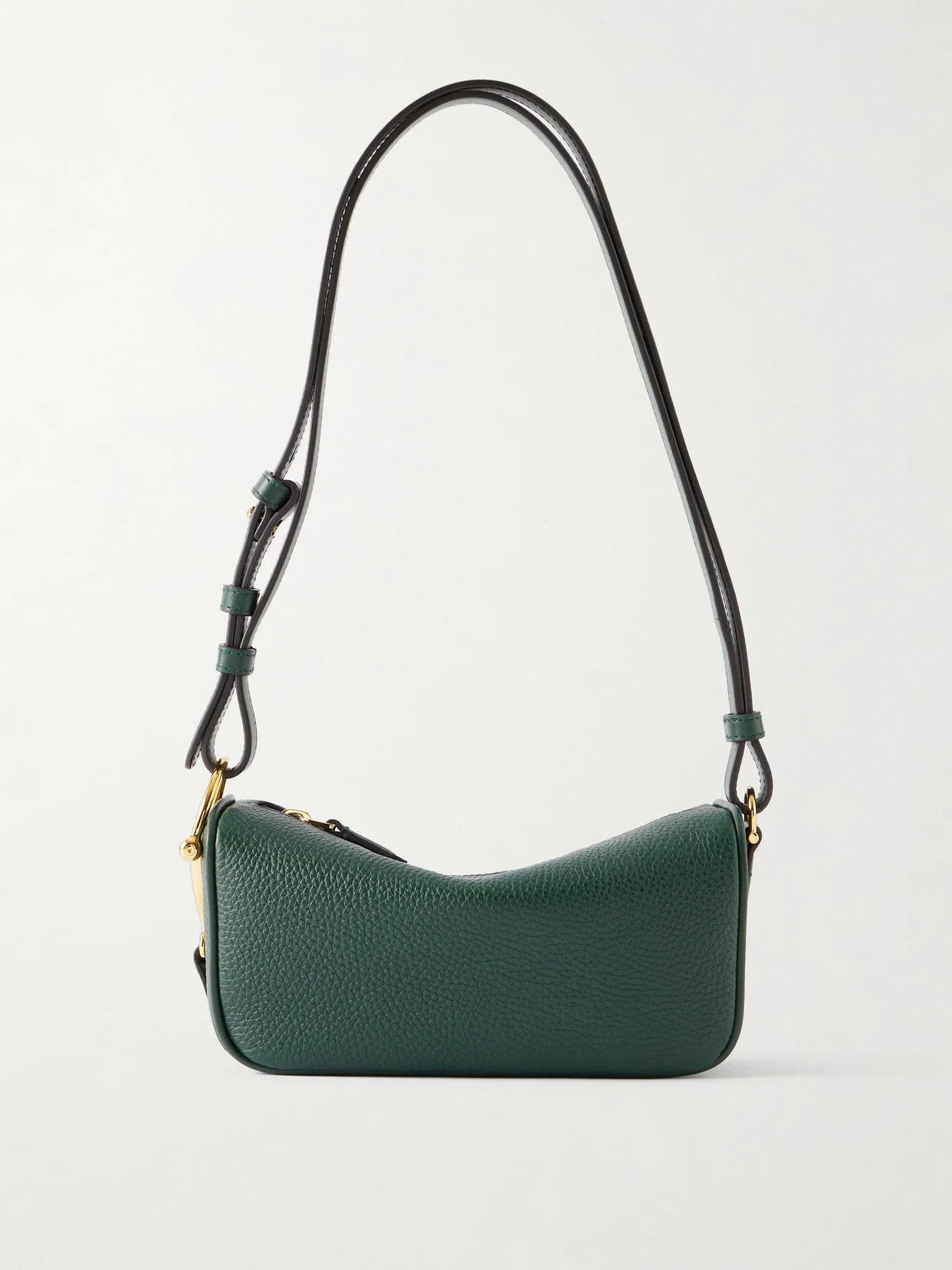 Mini Horsebit-detailed Textured-leather Shoulder Bag - 1