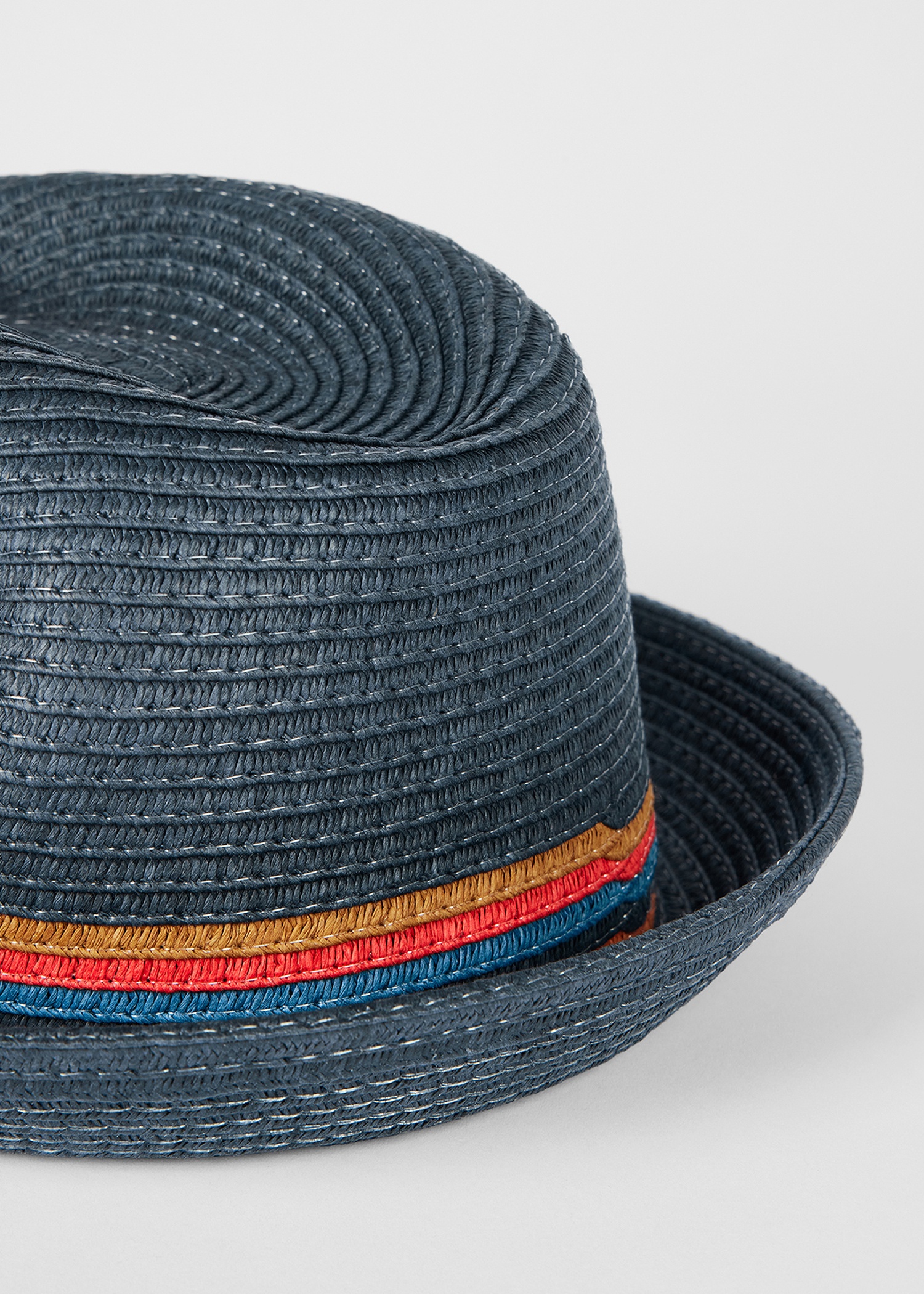 Navy 'Artist Stripe' Trim 'Trilby' Hat - 3