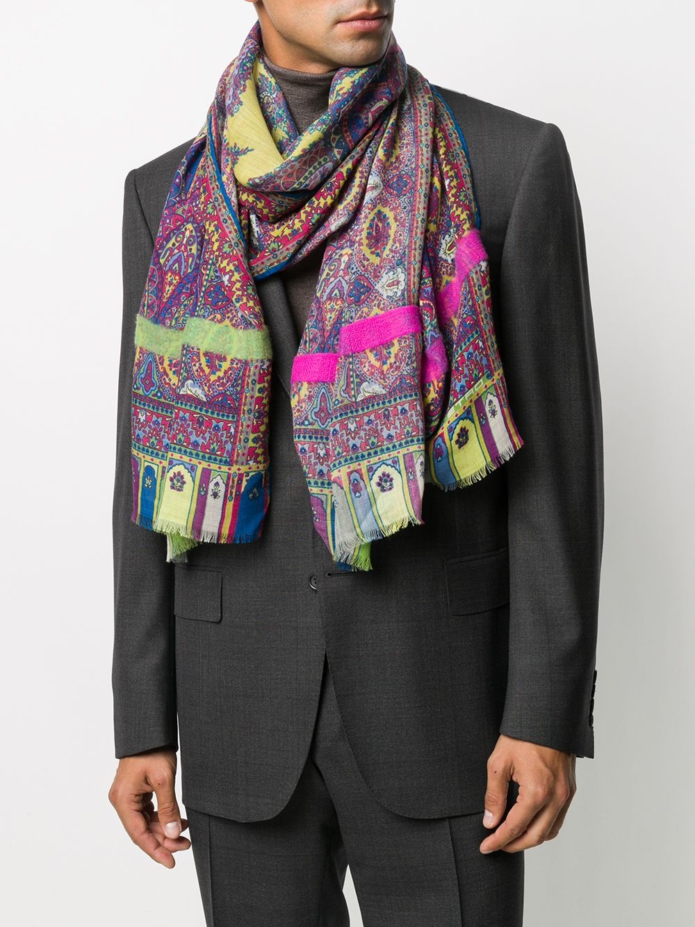 abstract jacquard scarf - 2