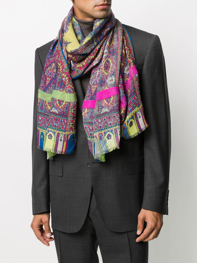 Etro abstract jacquard scarf outlook