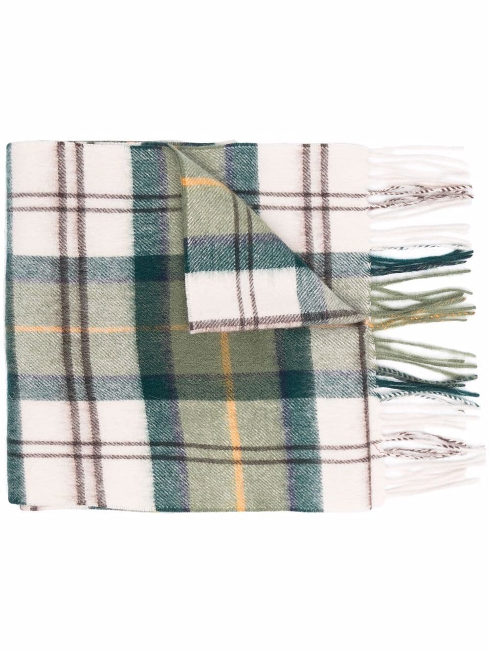 tartan tasseled scarf - 1