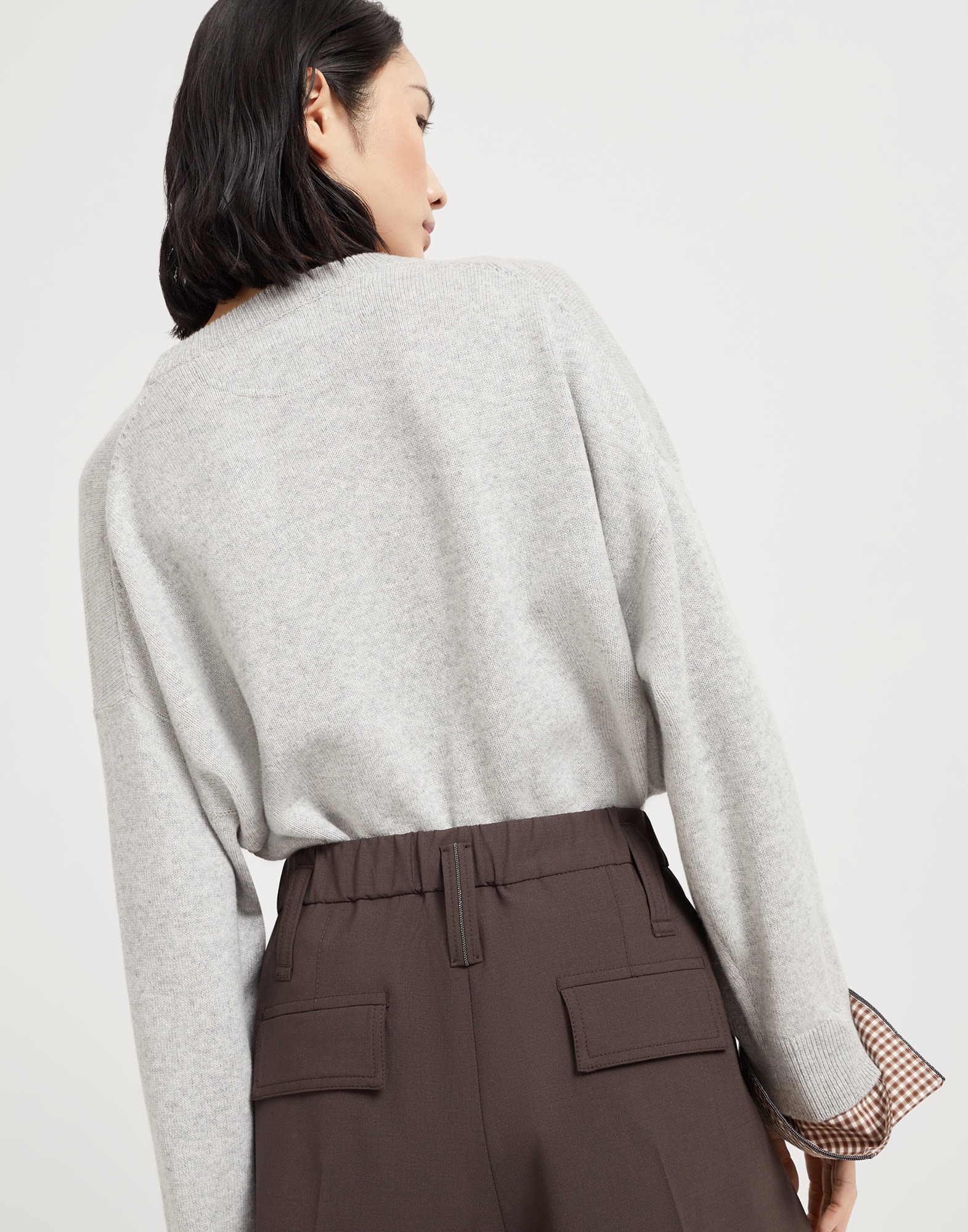 Tropical luxury wool formal shorts with monili - 3