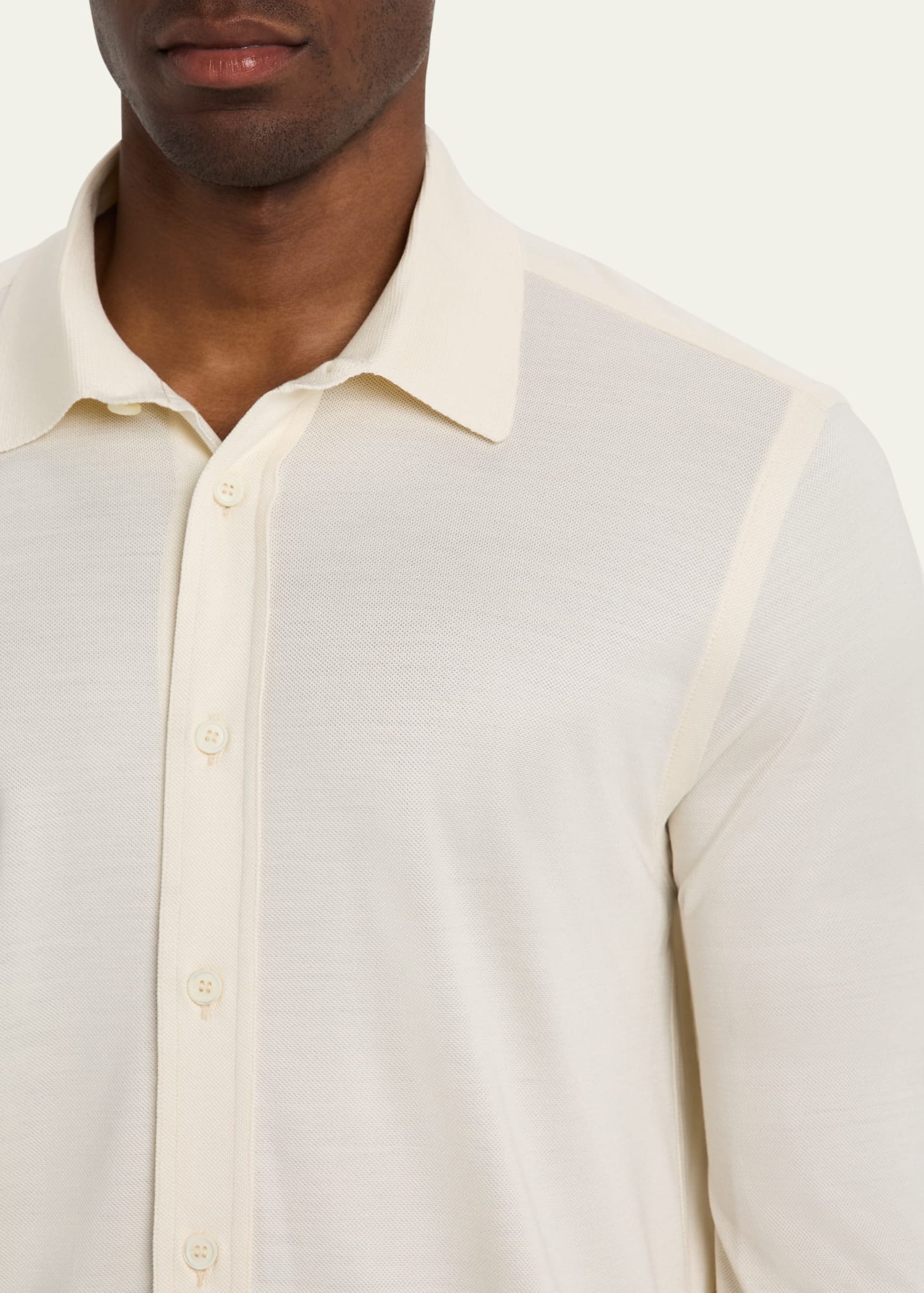 Men's Silk Pique Sport Shirt - 5