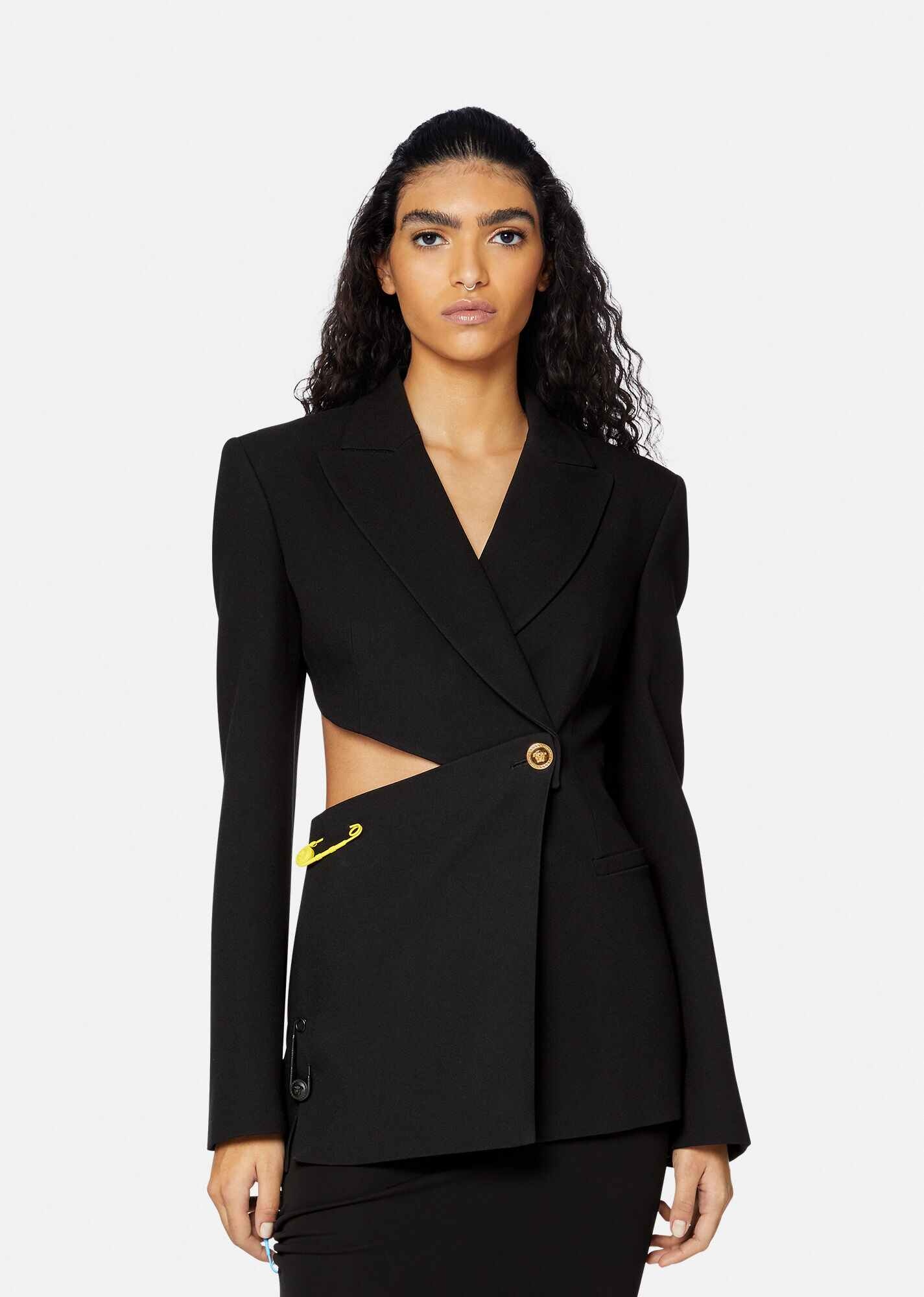 Safety Pin Cut-out Blazer - 2