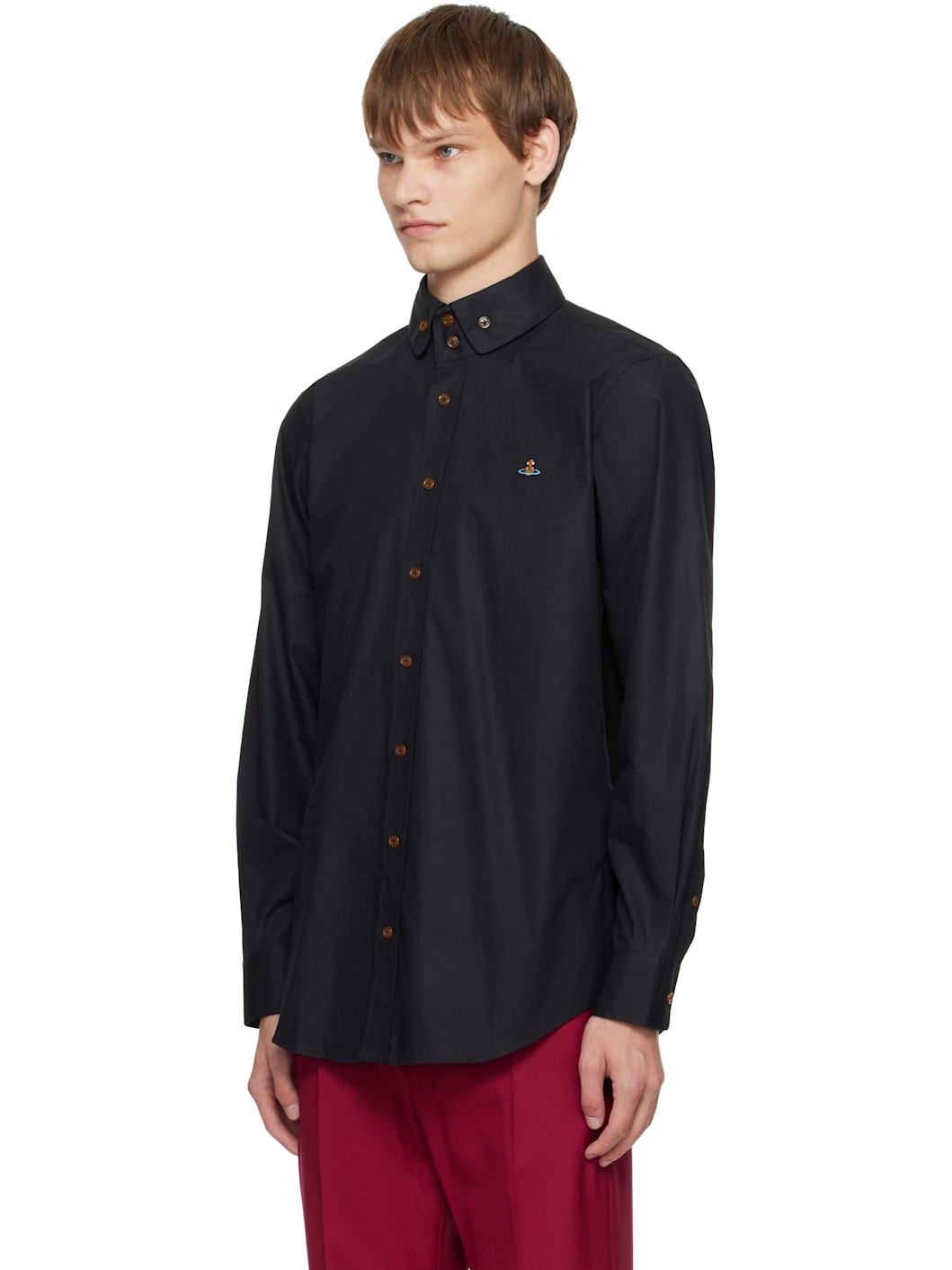 Black Two Button Krall Shirt - 4