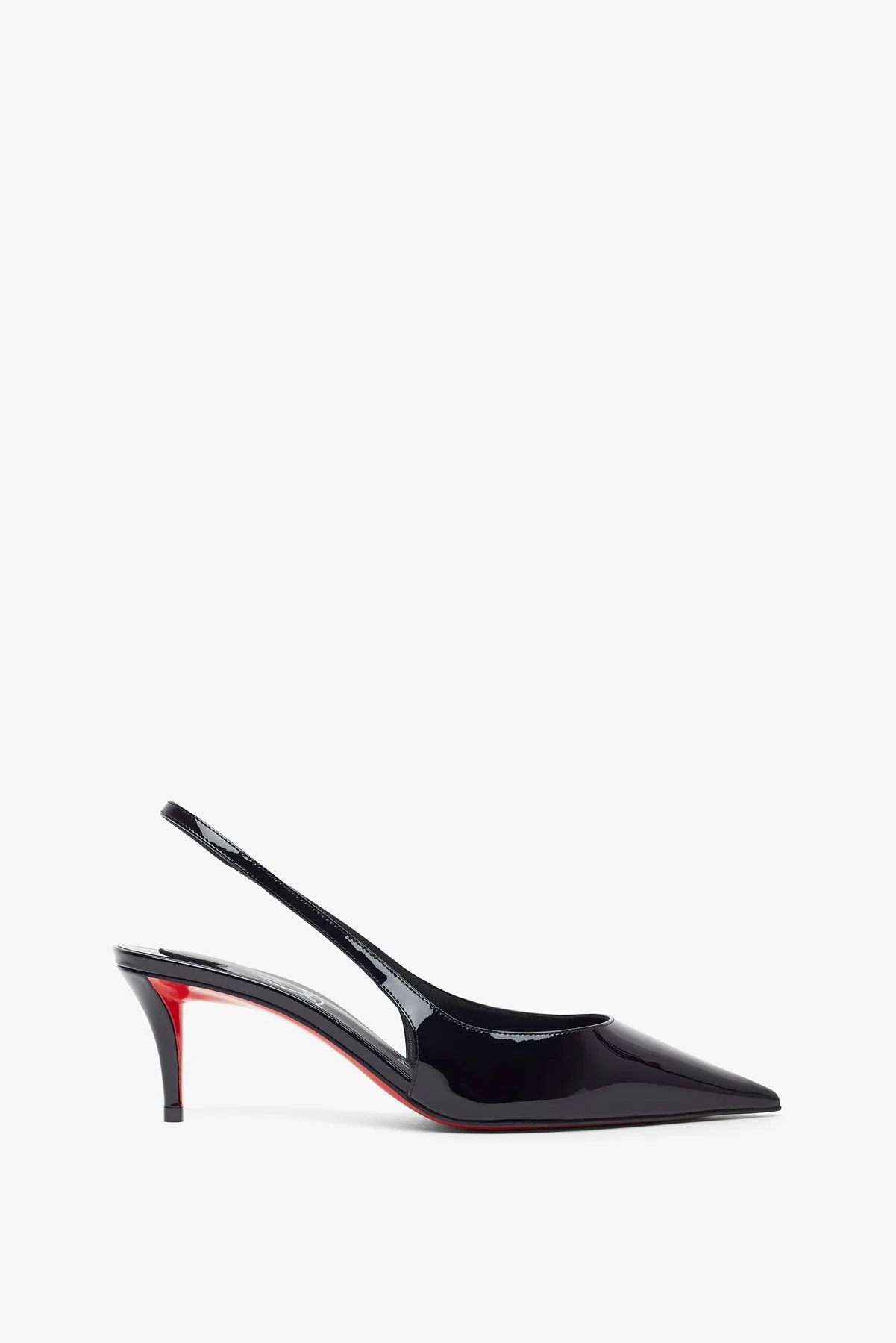 Miss Z 60 Black Patent Slingback Pumps - 1