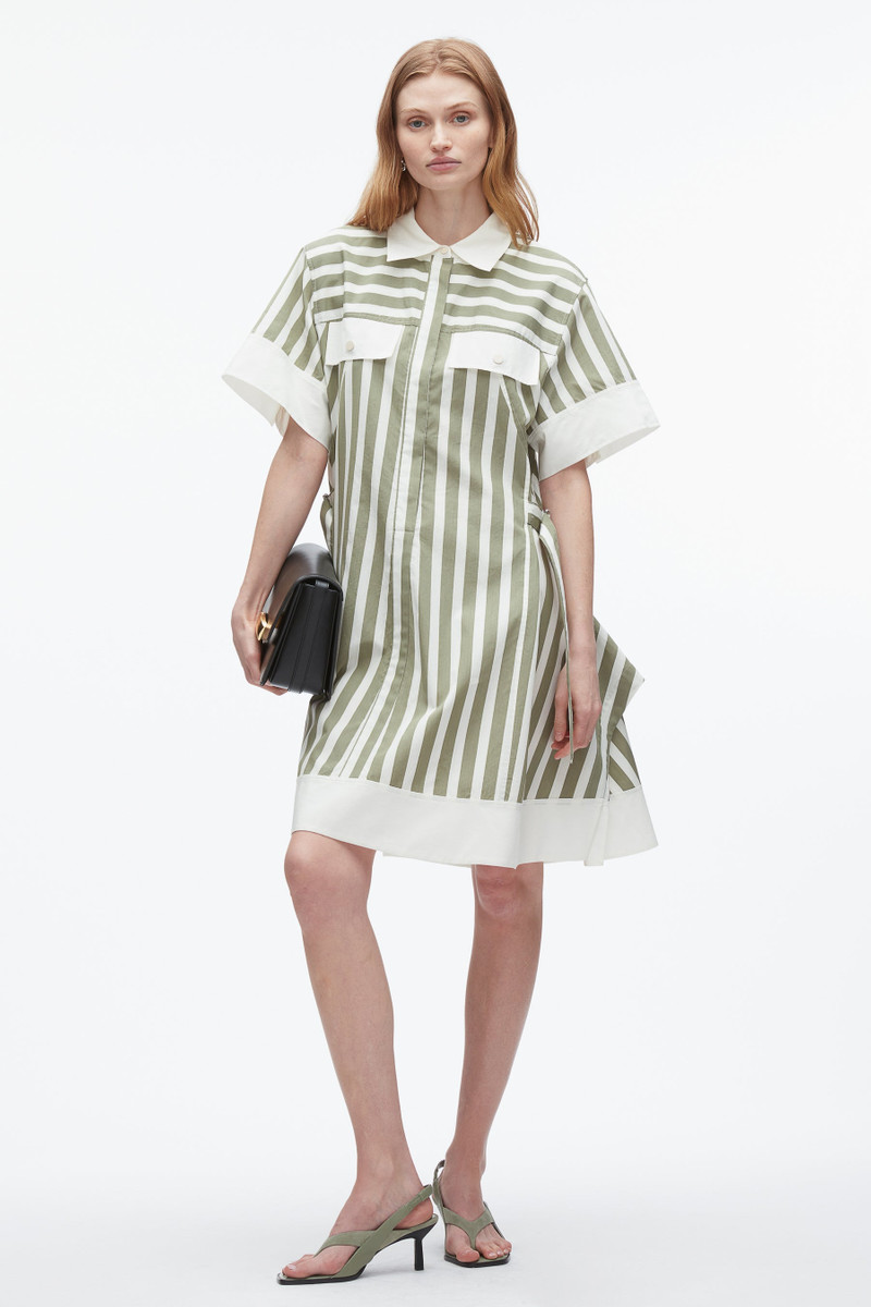 Stripe Shirt Dress - 1