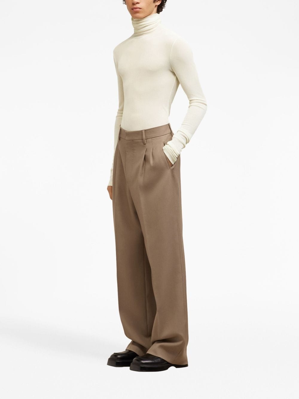 ribbed roll-neck top - 3
