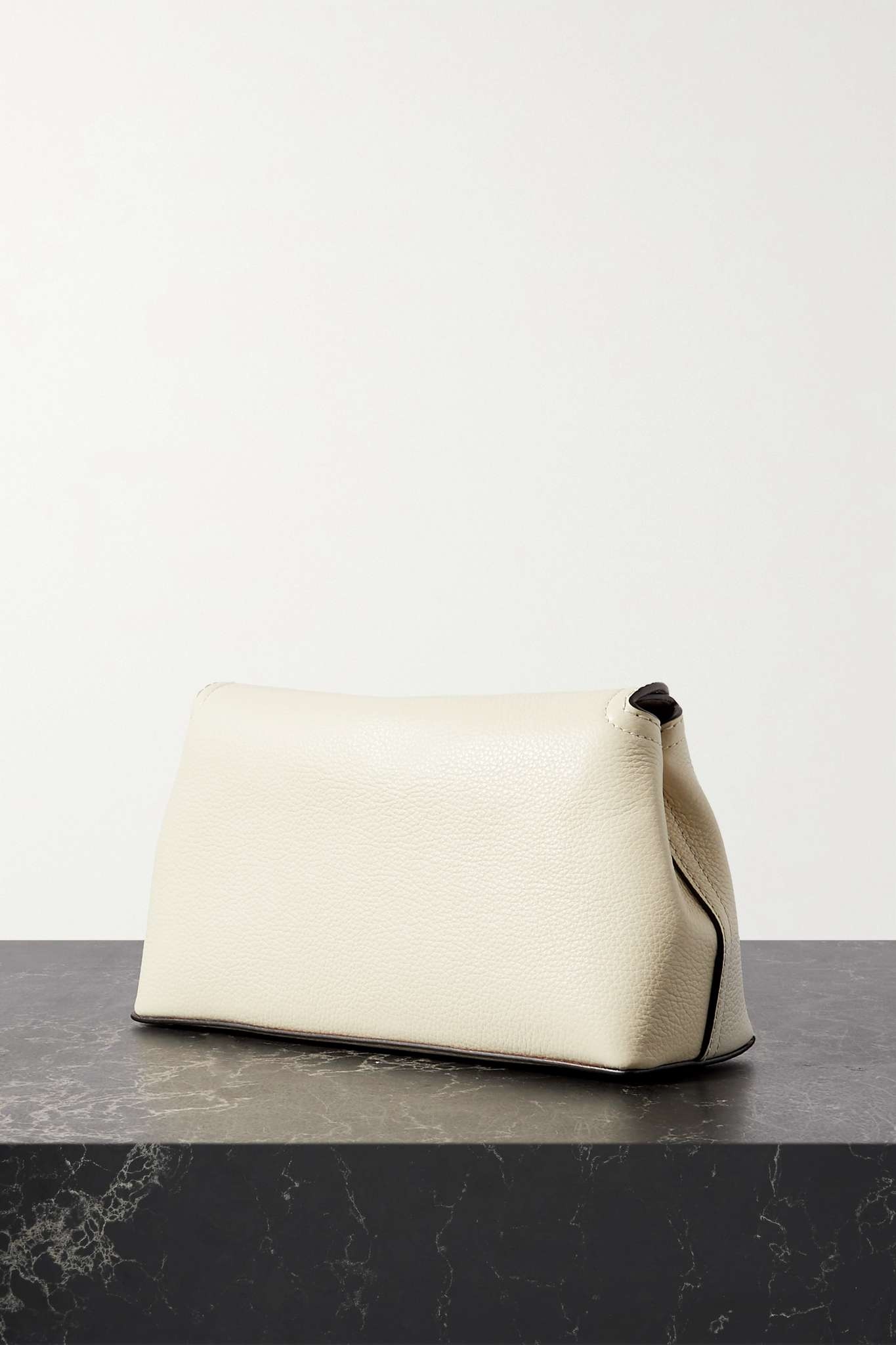 T-Lock textured-leather clutch - 3