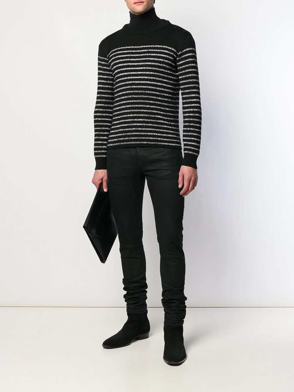 horizontal-stripe jumper - 2